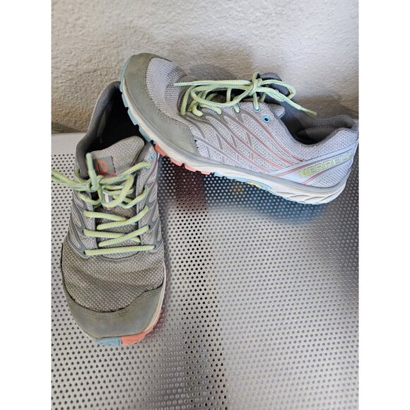 Merrell Light Gray & Coral Athletic Running Sneaker Shoes Women's Size 8.5 - Picture 1 of 6